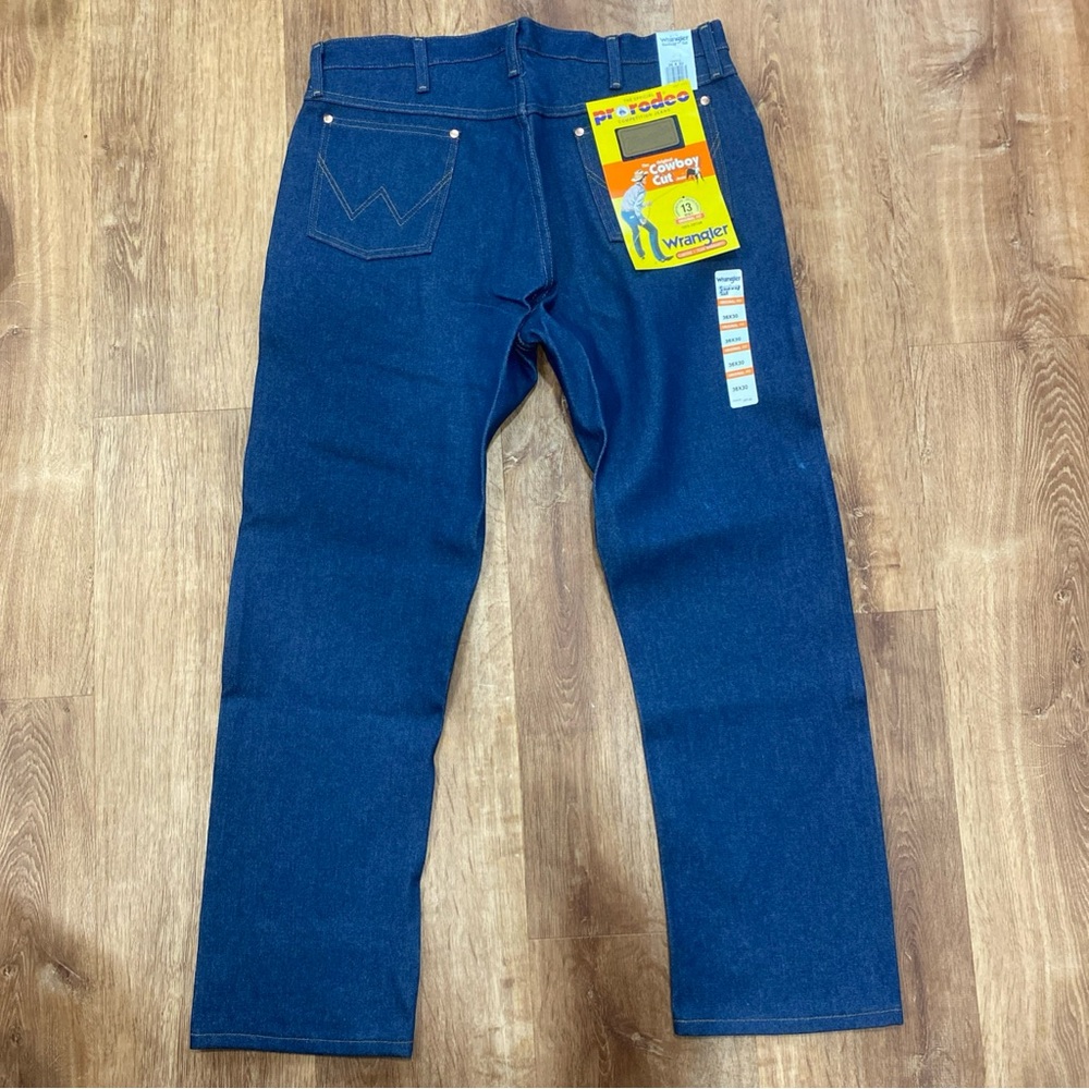 Wrangler Men's 36x30 Pro Rodeo Competition Jeans Blue Cowboy Cut Original Fit - Picture 7 of 11
